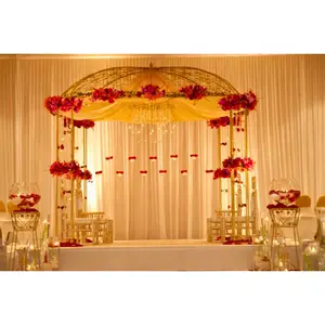 Современная Свадебная металлическая декорация, индийская Свадебная металлическая декорация Mandap, комнатная сказочная Свадебная металлическая декорация Mandap