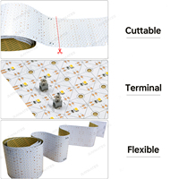 Lámina LED Flexible Ultrafina de 10 Metros por Rollo, DC24V, Cortable, para Retroiluminación de Encimeras de Ónix y Mármol, Publicidad Comercial