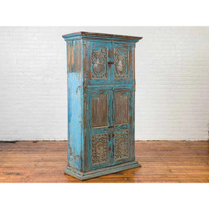 Mueble de dormitorio de madera estilo antiguo armario de 2 puertas - Product Image 3