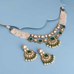 Kundan Necklace 187884 Elegant <b>Wedding</b> <b>Accessory</b> - Product Image 2
