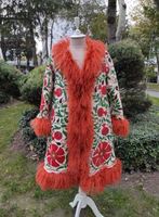 Chaude Antique bohème Look Banjara à la main longue veste Suzani broderie florale mode Sexy fête élégant à la mode naturel