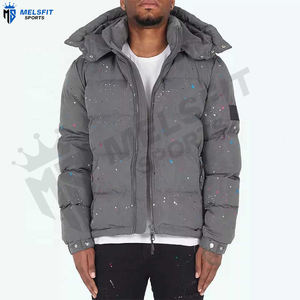 Vestes d'hiver matelassées pour hommes de qualité supérieure, personnalisées, avec col montant, logo frontal, respirantes, coupe-vent, écologiques, vente en gros - Product Image 1