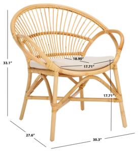เก้าอี้หวายโค้งทรงกลมวัสดุธรรมชาติเป็นมิตรต่อสิ่งแวดล้อมทำจากเวียดนามทนทานขายส่ง - Product Image 5