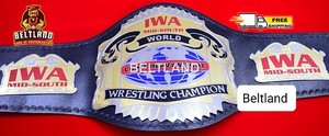 เข็มขัดแชมป์ IWA รุ่น Mid-South Light Heavyweight สำหรับผู้ใหญ่ ทำจากสังกะสี หนา 2 มม. 4 มม. - Product Image 2