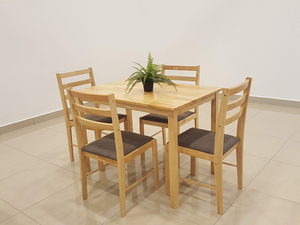 Nouvelle Arrivée 2026 Ensemble de Table à Manger Moderne en Bois de Caoutchouc de Malaisie avec Chaises de Cuisine et de Salle à Manger - Product Image 5