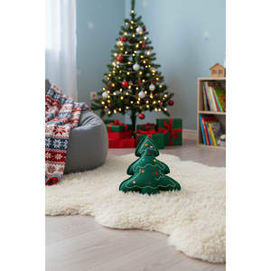 Oreiller en peluche décoratif pour la maison et le bureau, design sapin de Noël, accessoire cadeau - Product Image 4