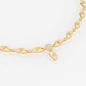 Elara Designer Sterling Silver <b>Necklace</b> with Moissanite Diamond for Wedding Occasions - Product Image 4