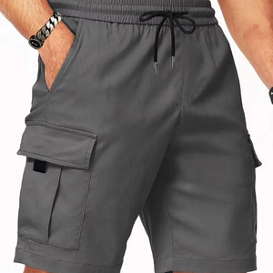 กางเกงคาร์โก้สำหรับผู้ชายกางเกงลำลองขาสั้นน้ำหนักเบาระบายอากาศได้ดีดีไซน์ตามสั่ง - Product Image 1