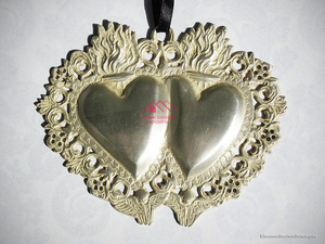 ฮาร์ทศักดิ์สิทธิ์โลหะอุปกรณ์ตกแต่งบ้านหรูหราทำจากทองเหลืองโบราณตกแต่งบ้านหรูหรา - Product Image 6