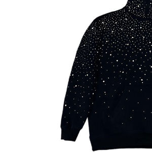 <b>Mens</b> All-over Rhinestone Custom <b>Thick</b> Fleece Oversized <b>Hoodie</b> <b>For</b> Sale Available In All Colors And Sizes - Product Image 3