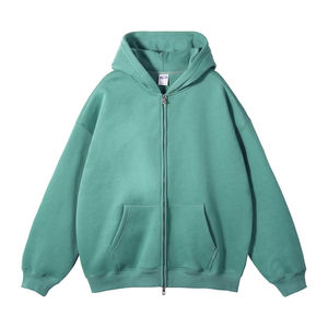 Sudadera con capucha unisex de forro polar 100% algodón de 280 g, con cremallera, tipo cárdigan de doble cremallera, ajuste regular, para invierno, venta al por mayor, personalizada - Product Image 5