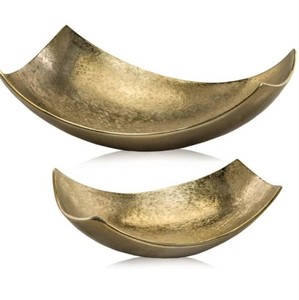 Plateau en aluminium fabriqué à la main au prix de gros Plateau à fruits secs en aluminium avec compartiment Fabricant et exportateur d'Inde - Product Image 2