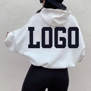 Vente en gros d'usine Sweat-shirt long léger en coton 100% pour femmes à épaules tombantes surdimensionné formel - Product Image 6