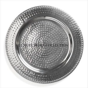 Hammered Copper Polished Table Decoration Home Kitchen Food Charger <b>Plate</b> Latest Designing <b>Large</b> Size Metallic Show <b>Plate</b> - Product Image 4