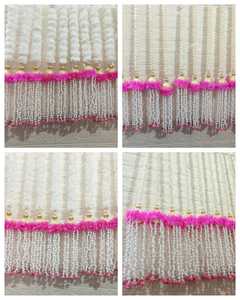 Bola de jazmín borla cadena decoración de la boda Haldi Mehndi decoración del hogar telón de fondo caléndula Mogra flor guirnalda Festival Deco - Product Image 3