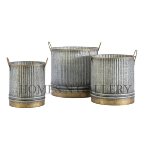 High quality Metal Iron Metal Iron Rustic Finishing Antique Powder Coated Finishing Outdoor <b>Large</b> Planters For Garden <b>Plants</b> - Product Image 1