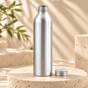 Lightweight Aluminum <b>Bottles</b> for <b>Water</b> and Beverage Packaging <b>with</b> Screw Caps and Custom Logos - Product Image 4