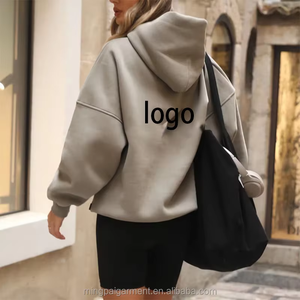 Women's <b>Winter</b> Casual Long-Sleeve Velour Knitted Stylish Hooded Pullover with Front Pocket 100% Cotton Streetwear <b>Tops</b> OEM - Product Image 6