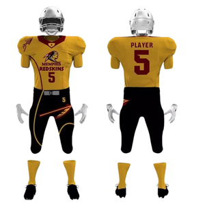 Uniforme de football américain en polyester 100% confortable et entièrement sublimé avec manches courtes pour les équipes - Product Image 4