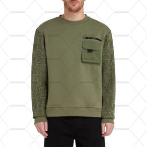 Venta al por mayor de sudaderas térmicas de invierno de manga larga para niños gimnasio de cuello redondo talla grande pulóver 100% suéter de mezcla de algodón - Product Image 1