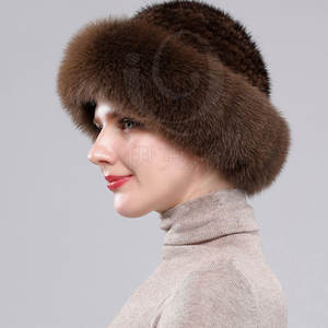 Gorro de punto de moda con textura de piel y ajuste moderno Gorro de piel de uso diario con ajuste relajado y forro suave - Product Image 5