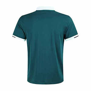 Polo décontracté à manches courtes boutonné pour homme 2025 été 100% tricot uni anti-rides Polyester pour la mode de plage - Product Image 3