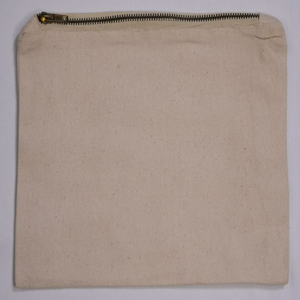 Sac d'emballage de bijoux en toile de coton lin recyclable écologique personnalisée avec cordon de serrage Sacs cadeaux en or avec fermeture éclair lavable en double coton - Product Image 1