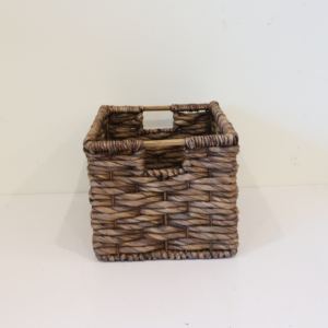 Panier de décoration d'intérieur vintage rectangulaire multifonction en jacinthe d'eau - Product Image 2