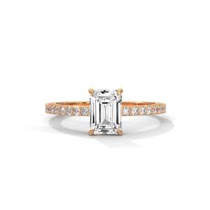 Anillo de Compromiso con Diamante de 1.00 Quilates, Solitario Esmeralda - Product Image 5