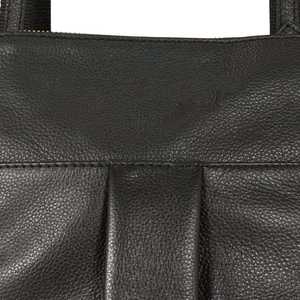 Haute Qualité Vintage Style Zip Top Sac À Bandoulière Noir Pebble Grain En Cuir Véritable Gland Fabriqué Top Fournisseur Indien - Product Image 5