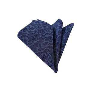 Pañuelo índigo estampado hoja Azul Marino - Product Image 1