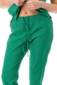 Conjunto de Spandex elástico tejido personalizado al por mayor con cuello en V para mujer, pantalón para correr, salón de Enfermería Médica y odontología - Product Image 6