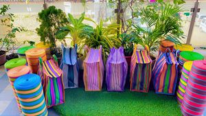 ถุงช้อปปิ้งแบบมีซิป ผลิตจากไนลอนรีไซเคิล เป็นมิตรกับสิ่งแวดล้อม นำกลับมาใช้ใหม่ได้ ยั่งยืน จำหน่ายจำนวนมาก ผลิตในอินเดีย ถุงผ้า PP ทอ พิมพ์ออฟเซ็ต - Product Image 3