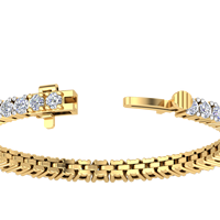 Classic Gold Solid 9K Gold Lab Grown <strong>Diamond</strong> <strong>Tennis</strong> <strong>Bracelet</strong> for Women Party Wear Divya Creations IGI Certified <strong>Best</strong> Price