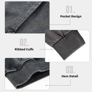 เสื้อฮู้ดดี้ผ้าคอตตอน 100% คุณภาพสูง 350gsm แบบสั่งทำพิเศษ ทรงโอเวอร์ไซส์ ไหล่ตก ไม่มีเชือก ซักแล้วทำให้ดูเก่า - Product Image 3