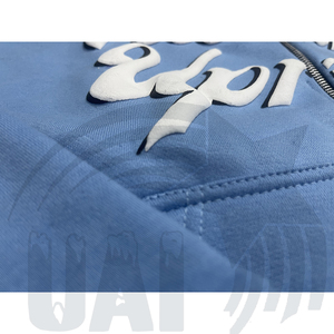 Sudadera con capucha completa de algodón 100% para hombre 2025, de alta calidad, con logo personalizado, impresión digital, relieve 3D, para invierno, lisa, al por mayor - Product Image 2