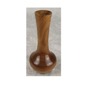Vase à fleurs en bois d'acacia de forme carrée fait main antique Accessoires de décoration intérieure en bois naturel pour la décoration de jardin ou de villa - Product Image 2