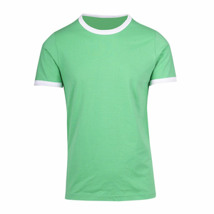 Respirant hommes décontracté contraste garniture t-shirt personnalisé O cou à la mode contraste garniture t-shirts - Product Image 6