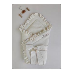 Coperta fasciante per bambini ricamata personalizzata fascia esterna Unisex ospedale regalo per neonato