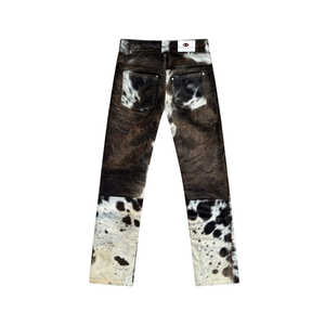 Mid Waist Faux <b>Leather</b> Flare <b>Pants</b> <b>Men</b> New Arrival Stylish Comfortable Casual Wear Lightweight Canvas Fabric PU Coated - Product Image 3