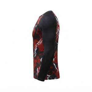 Men <b>Compression</b> Rash Guard Long Sleeve Sports Jersey Printed Fitness Shirt MMA Training Top - Product Image 3