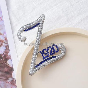 ZPB Zeta 1920 Soror argento lettere greche spilla perla spilla gioielli regali donne più belle - Product Image 3