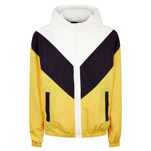 Chaqueta cortavientos de bloque de Color de talla grande para hombre de calidad superior, personalización con cremallera, impermeable, con capucha para exteriores 2025 - Product Image 6