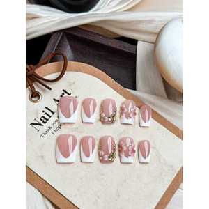 Autocollants pour ongles de mariée élégants, effet blush, pour mariées et demoiselles d'honneur - Product Image 1