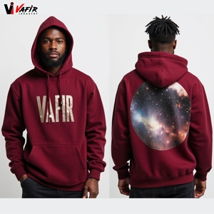 Nueva Sudadera con Capucha para Hombre, 100% Algodón, Felpa Gruesa, Personalizable, Transpirable, de Secado Rápido, con Diseño de Bolsillo y Logotipo Bordado con Pedrería para Invierno - Product Image 3