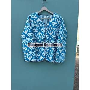 แจ็กเก็ตผ้าฝ้ายบุสองชั้นสำหรับผู้หญิง, เสื้อแจ็กเก็ตสไตล์โบฮีเมียนทำด้วยมือเสื้อโค้ทของขวัญวันหยุดกระดุมใกล้ชิดสำหรับผู้หญิงของขวัญ - Product Image 1