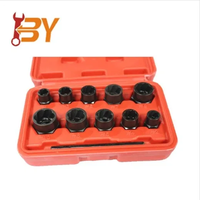 Ensemble d'extracteurs de boulons à impact de 10 pièces Kit d'extracteurs de boulons de tailles assorties pour enlever les boulons rouillés congelés