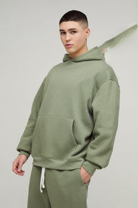 Ensemble de survêtement d'hiver pour homme en coton 100% personnalisé |   Sweat-shirt et pantalon de survêtement en polaire surdimensionnés |   Vêtements de sport et décontractés haut de gamme - Product Image 3