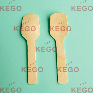 Cuchara de postre de madera impresa con logotipo de KEGO y minicucharas de helado para uso en fiestas hechas en Vietnam OEM disponible con certificación FSC - Product Image 3