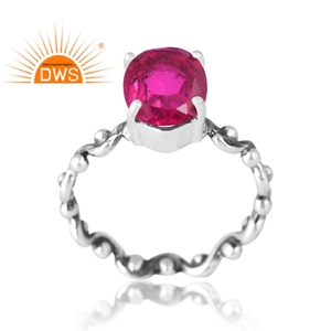 Best Design 925 Sterling Silver Natural Doublet Rubylite Tourmaline <b>Quartz</b> Gemstone <b>Ring</b> Custom Jewelry For Women Gift For Her - Product Image 1